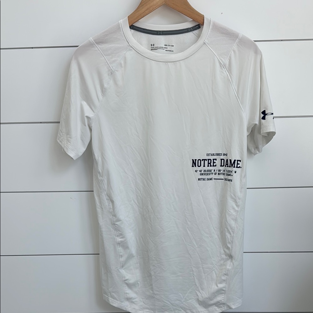 Notre Dame Under Armour White Men's Shirt